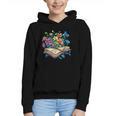 Enchanted Open Book With Blooming Flowers Graphic Youth Hoodie