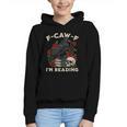 F-CAW-F I'm Reading Crow Book Lover Introvert Meme Graphic Youth Hoodie