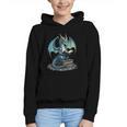 Fantasy Dragon Reading Magical Book Lover Halloween Vibes Graphic Youth Hoodie