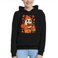 Ghost Reading Book Lovers Autumn Fall Halloween Graphic Youth Hoodie