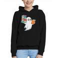 Ghost Reading Books Halloween Library Graphic Youth Hoodie