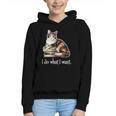 Girls Books I Do What I Want Calico Cat Lover Graphic Youth Hoodie Girls Books I Do What I Want Calico Cat Lover Graphic Youth Hoodie