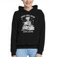 Good Girls Read Bad Books Skeleton Reading Book Halloween Graphic Youth Hoodie