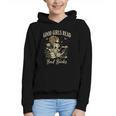 Good Girls Read Bad Books Vintage Skeleton Reader Graphic Youth Hoodie