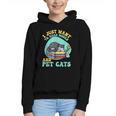 I Just Want To Read Books And Pet Cats Cat Book Lovers Graphic Youth Hoodie I Just Want To Read Books And Pet Cats Cat Book Lovers Graphic Youth Hoodie