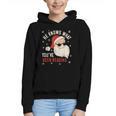 He Knows What You'Ve Been Reading Book Lover Women Santa Graphic Youth Hoodie
