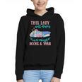 THIS LADY Will Never Own Enough BOOKS & YARN Graphic Youth Hoodie