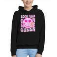Library Book Fair Queen Vibe Groovy Tie Dye School Reading Graphic Youth Hoodie