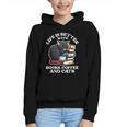 Life Is Better With Books Cats & Coffee Librarian Book Lover Graphic Youth Hoodie