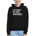 Lift Heavy Pet Cats Read Books Gym Workout Weight Lifter Graphic Youth Hoodie Lift Heavy Pet Cats Read Books Gym Workout Weight Lifter Graphic Youth Hoodie
