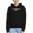 I Love Heart Fictional Men Simple Cute Reading Books Graphic Youth Hoodie