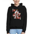 Modern Queen Of Hearts Book Lover Reading Novels Romantasy Graphic Youth Hoodie