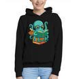 Octopus Reading Book Reading Bookworm Reader Graphic Youth Hoodie Octopus Reading Book Reading Bookworm Reader Graphic Youth Hoodie