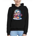 Penguin Reading a Book Animal Graphic Youth Hoodie