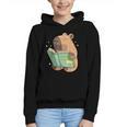 Pet Capybara Is Reading Library Capy Word Book Day Teacher Men Women Kids Graphic Youth Hoodie