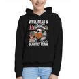 Well Read & Slightly Feral Raccoon Book Lover Graphic Graphic Youth Hoodie