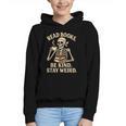 Read Books Be Kind Stay Weird Skeleton Reading Coffee Goth Graphic Youth Hoodie