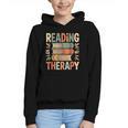 Reading Is My Therapy Book Lover Graphic Youth Hoodie Reading Is My Therapy Book Lover Graphic Youth Hoodie