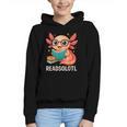 Readsolotl Kawaii Axolotl Reading Book Lover Graphic Youth Hoodie Readsolotl Kawaii Axolotl Reading Book Lover Graphic Youth Hoodie
