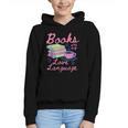 Retro Books Are My Love Language Valentine Book Lovers Graphic Youth Hoodie Retro Books Are My Love Language Valentine Book Lovers Graphic Youth Hoodie