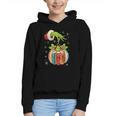 Retro Christmas Ornament Book Christmas Teacher Librarian Graphic Youth Hoodie