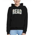 Retro Read Floral Reading Bookworm Librarian Book Lover Graphic Youth Hoodie