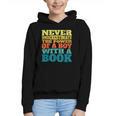 Retro Never Underestimate The Power Of a Boy With a Book Graphic Youth Hoodie Retro Never Underestimate The Power Of a Boy With a Book Graphic Youth Hoodie