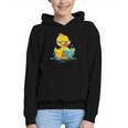 Rubber Duck Reading Book Reader Books Rubber Duckie Graphic Youth Hoodie