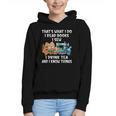 Sewing Reading Books Drinking Tea Sew Sewist Graphic Youth Hoodie