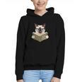 Siamese Cat Reading Book How To Train Your Human Humorous Graphic Youth Hoodie