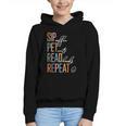Sip Coffee Pet Cats Read Books Repeat Book Cat Lover Graphic Youth Hoodie Sip Coffee Pet Cats Read Books Repeat Book Cat Lover Graphic Youth Hoodie