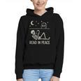 Skeleton Read In Peace Halloween Book Graphic Bookish Graphic Youth Hoodie