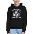 Snow Many Books Snow Little Time Snowman Reading Book Graphic Youth Hoodie