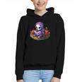 Spooky Grim Reaper Reading A Book Cute Creepy Halloween Graphic Youth Hoodie
