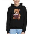 Teddy Bear Reading a Book Graphic Youth Hoodie Teddy Bear Reading a Book Graphic Youth Hoodie