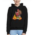 Turkey Reading Books Fall Thanksgiving Teacher Book Graphic Youth Hoodie Turkey Reading Books Fall Thanksgiving Teacher Book Graphic Youth Hoodie