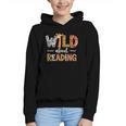 Wild About Reading Books Reader Teachers Kids Librarian Graphic Youth Hoodie