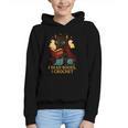Wizard Cat Reading a Book While Crocheting Graphic Youth Hoodie