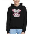 Women Read Your Heart Out Valentine's Day Teacher Book Graphic Youth Hoodie