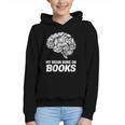Women's My Brain Runs On Books Reading Bookworm Men Women Graphic Youth Hoodie Women's My Brain Runs On Books Reading Bookworm Men Women Graphic Youth Hoodie