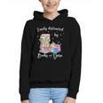 Yarn Quote Easily Distracted By Books And Yarn Reader Graphic Youth Hoodie