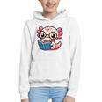 Adorable Book Lover Axolotl With Reading Glasses Cute Graphic Youth Hoodie Adorable Book Lover Axolotl With Reading Glasses Cute Graphic Youth Hoodie
