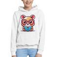 Adorable Book Lover Quokka With Reading Glasses Cute Graphic Youth Hoodie