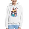 Adorable Book Lover Rabbit With Reading Glasses Cute Premium Graphic Youth Hoodie Adorable Book Lover Rabbit With Reading Glasses Cute Premium Graphic Youth Hoodie