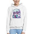 Adorable Book Lover Yeti With Reading Glasses Cute Graphic Youth Hoodie Adorable Book Lover Yeti With Reading Glasses Cute Graphic Youth Hoodie