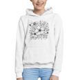 Adult Coloring Book Style Flowers And Ladybug Self Coloring Graphic Youth Hoodie Adult Coloring Book Style Flowers And Ladybug Self Coloring Graphic Youth Hoodie
