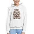 Audio Book Reader Book Lover Raccoon I Read With My Ears Graphic Youth Hoodie
