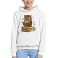 Book Lover Owl Reading Bookish Library Read Books Be Kind Graphic Youth Hoodie