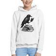 Book Raven Vintage Dark Academia Literature Reading Graphic Youth Hoodie Book Raven Vintage Dark Academia Literature Reading Graphic Youth Hoodie