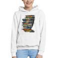 Book Women Graphic Art Colorful Eyes Graphic Youth Hoodie
